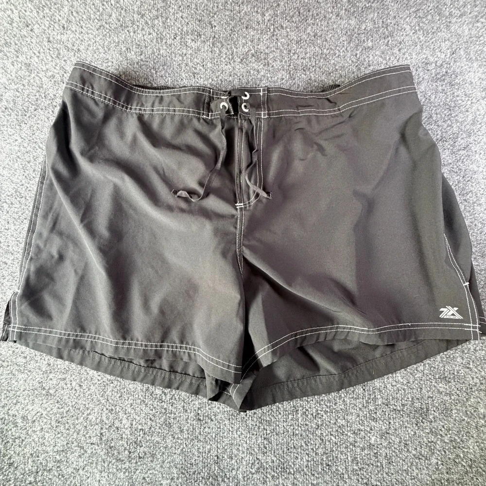 ZeroXposur Board Shorts Womens 41x3.5 Black Liquorice Logo‎ Drawstings Swimwear